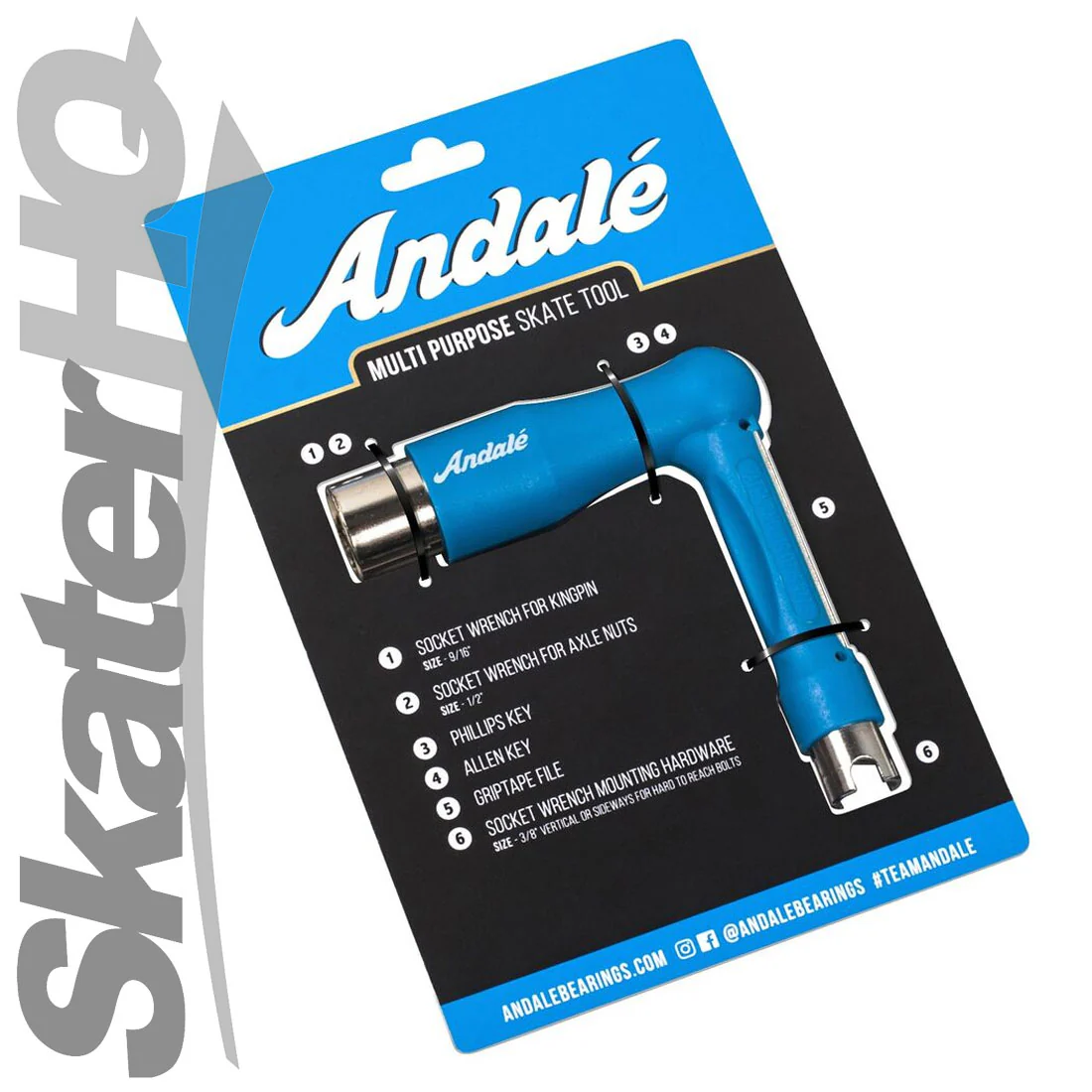 Andale Multi Purpose Skate Tool - Blue - Image 2