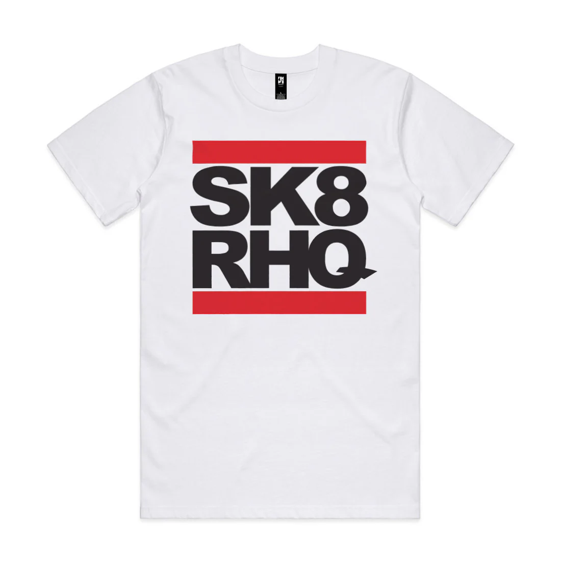 Skater HQ Adult Stacked Tee - White