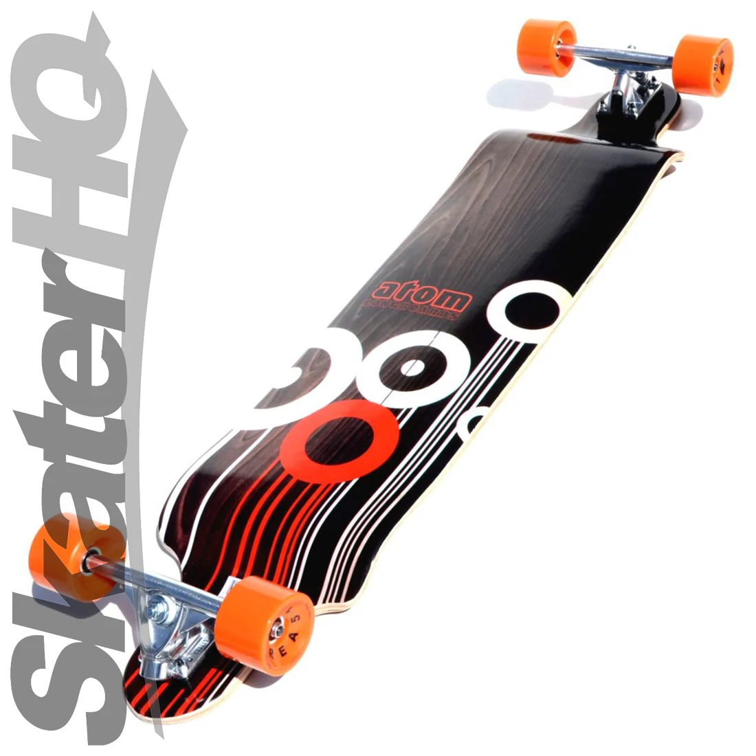 Atom Drop Deck 41 Longboard - Orange Circles - Image 2
