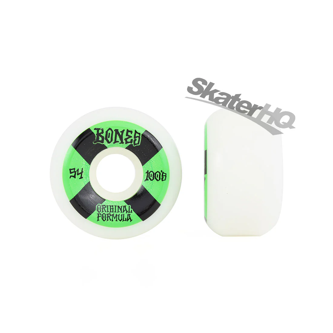 Bones OG 100s V5 Sidecut 54mm - White/Green
