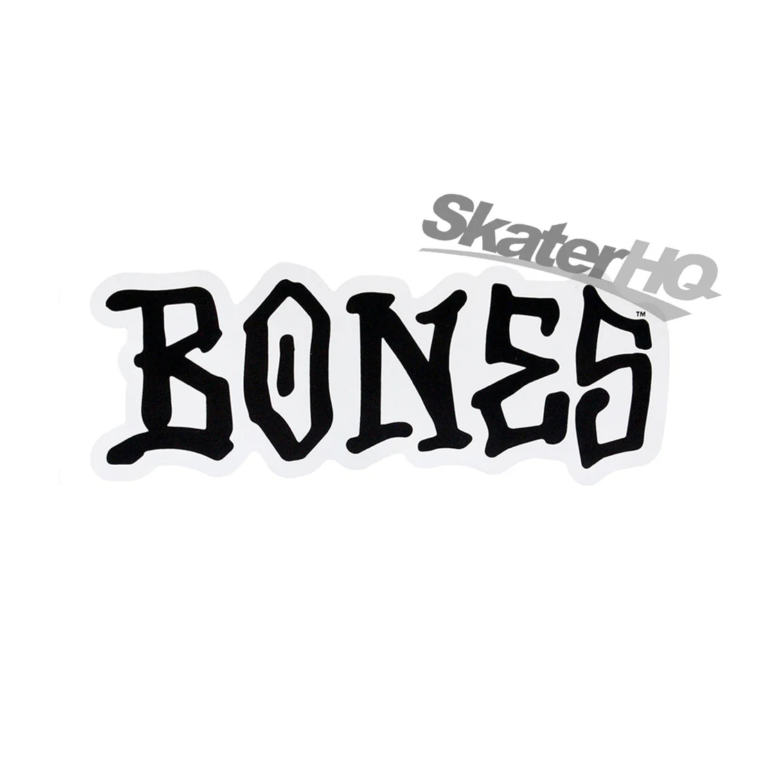 Bones Graffiti Sticker Medium - White/Black Text
