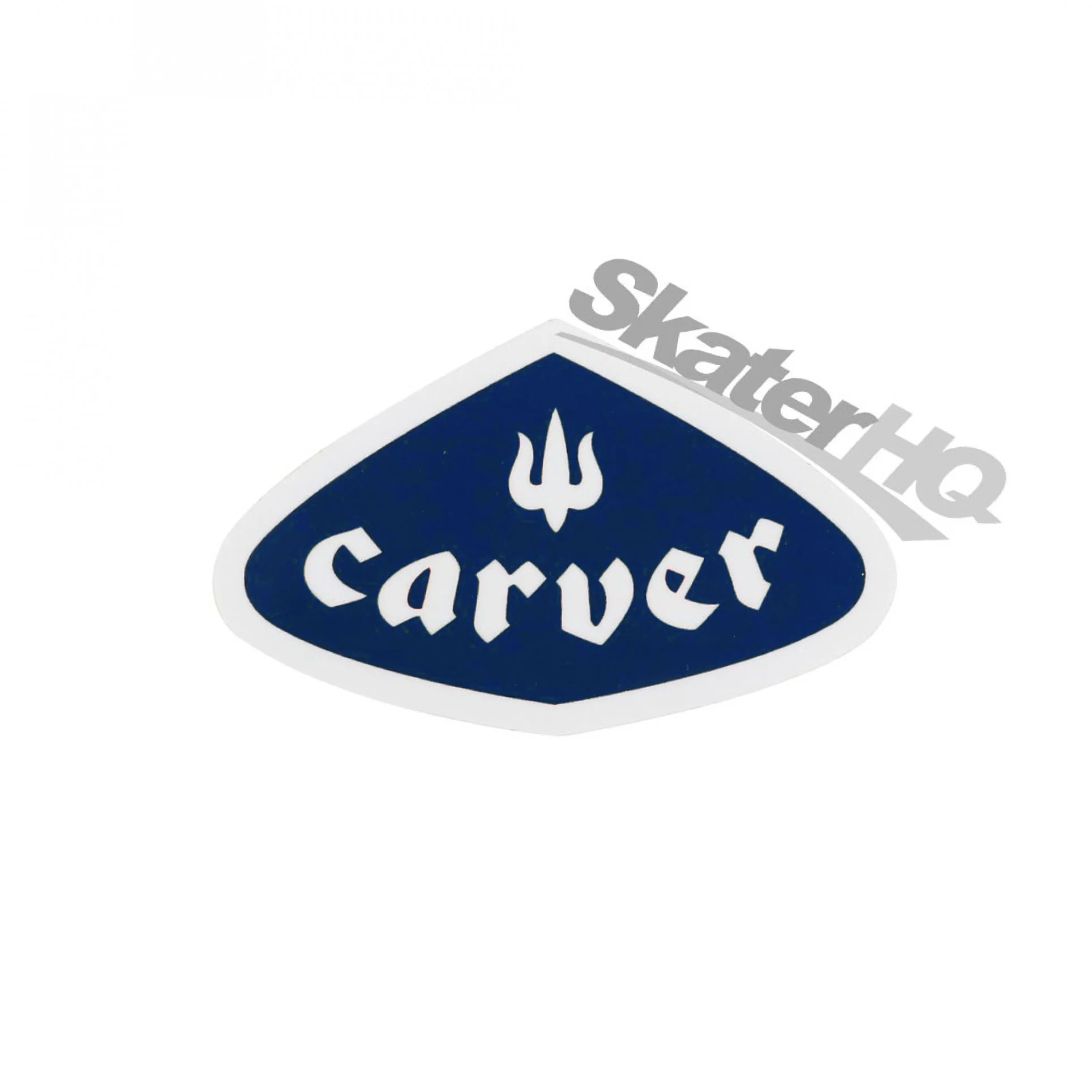 Carver Tear Logo Mini Sticker - Navy/White