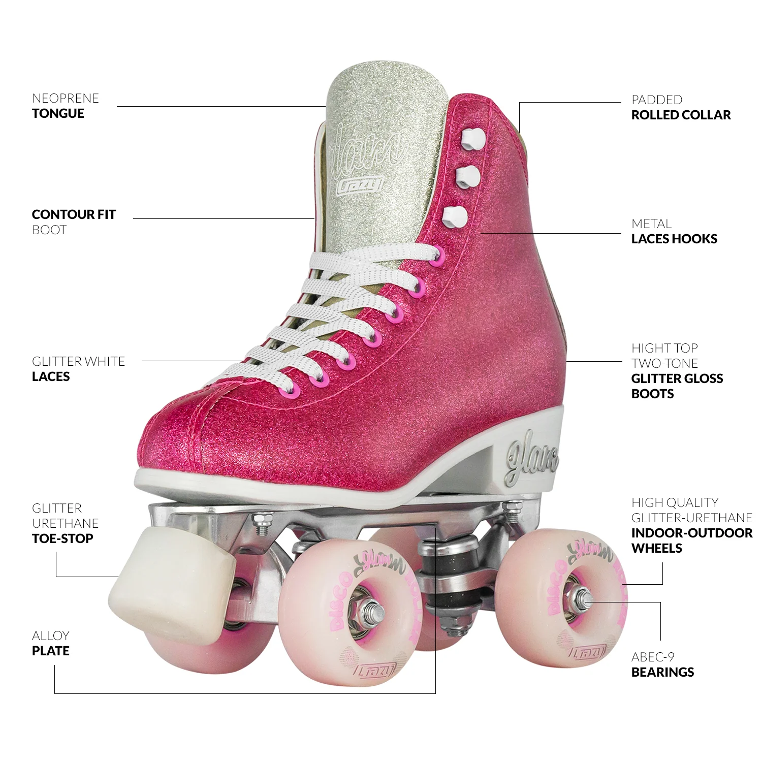 Crazy Disco Glam Pink/Silver - Adult - Image 3
