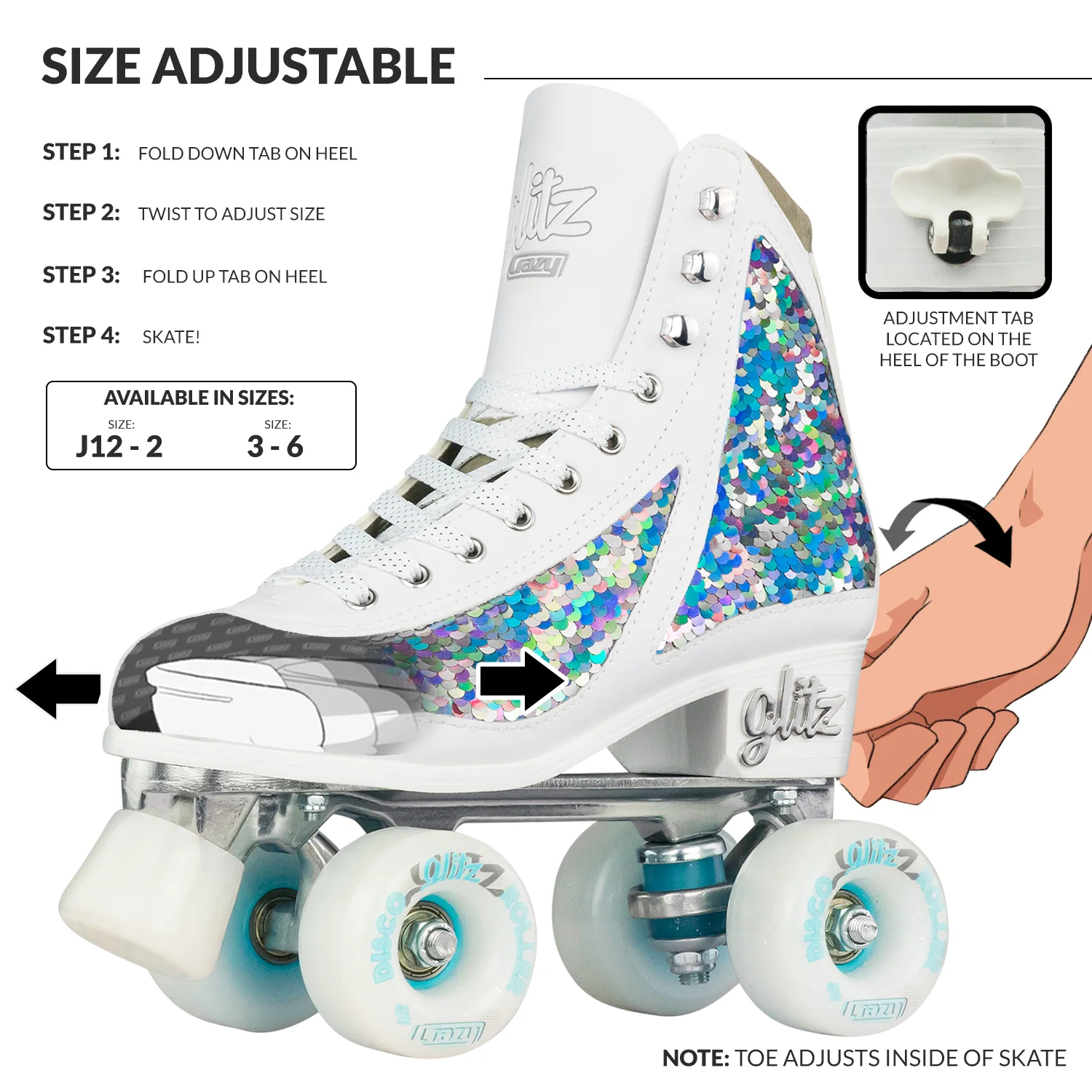 Crazy Disco Glitz Diamond - Kids Adjustable - Image 3
