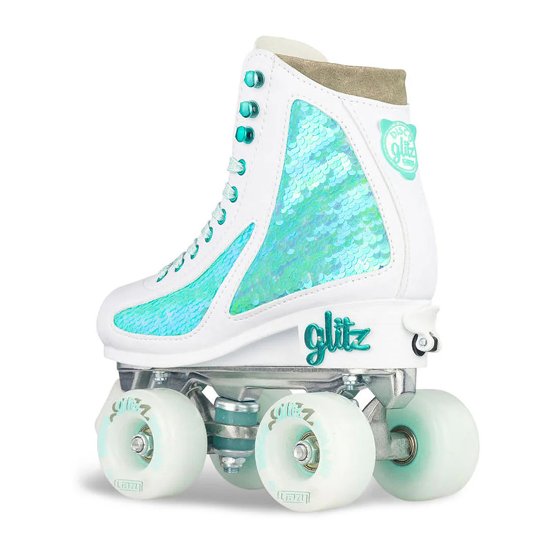 Crazy Disco Glitz Turquoise - Kids Adjustable - Image 2