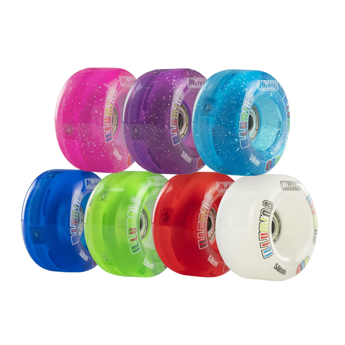 Crazy Illumin8 LED 58mm Quad Wheels 2pk