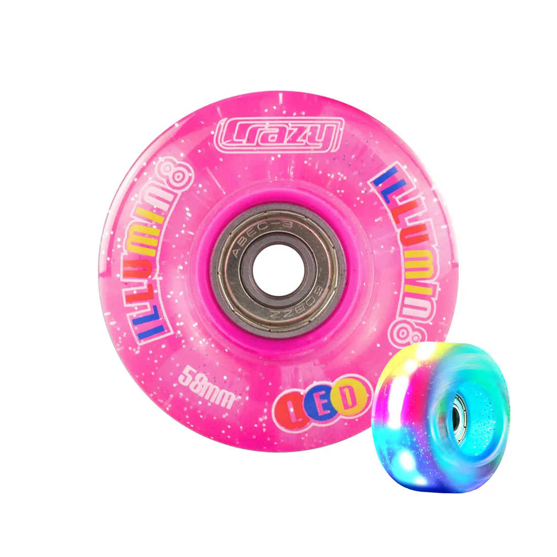 Crazy Illumin8 LED 58mm Quad Wheels 2pk - Image 3