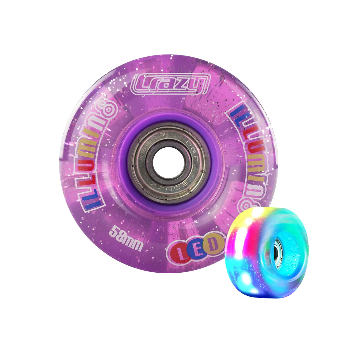 Crazy Illumin8 LED 58mm Quad Wheels 2pk - Image 4