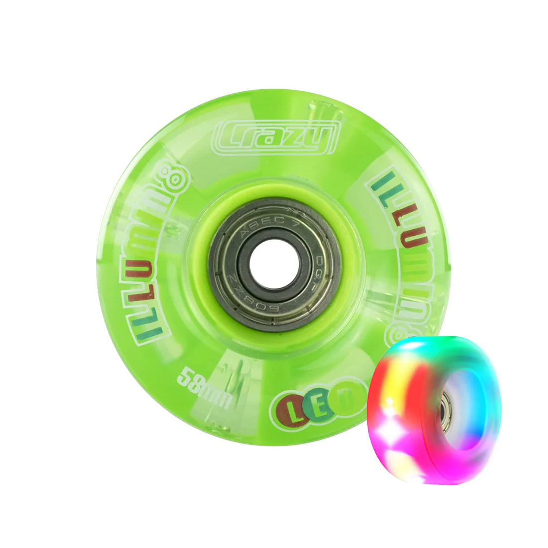 Crazy Illumin8 LED 58mm Quad Wheels 2pk - Image 7