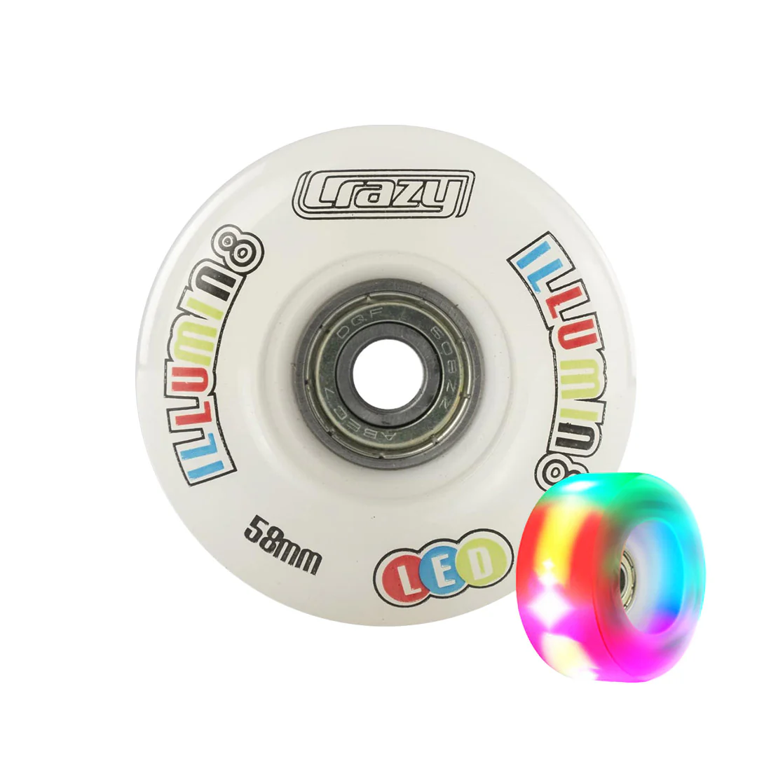 Crazy Illumin8 LED 58mm Quad Wheels 2pk - Image 9