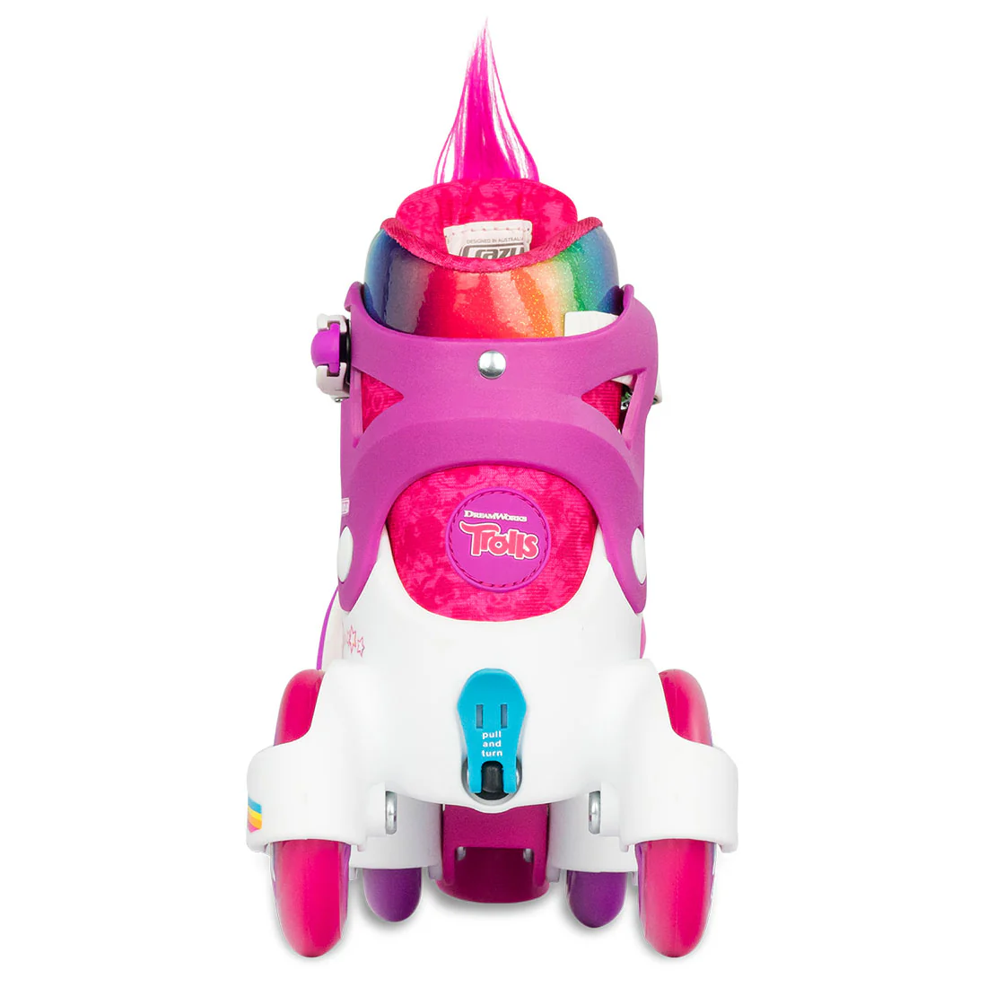 Crazy Klip Klop Trolls Junior Skates - Poppy Pink - Image 2