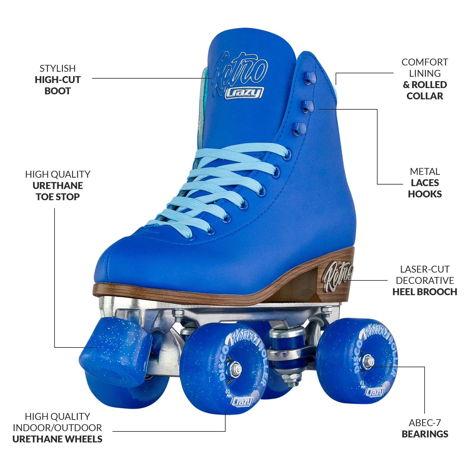 Crazy Retro Roller Blue - Adult - Image 3