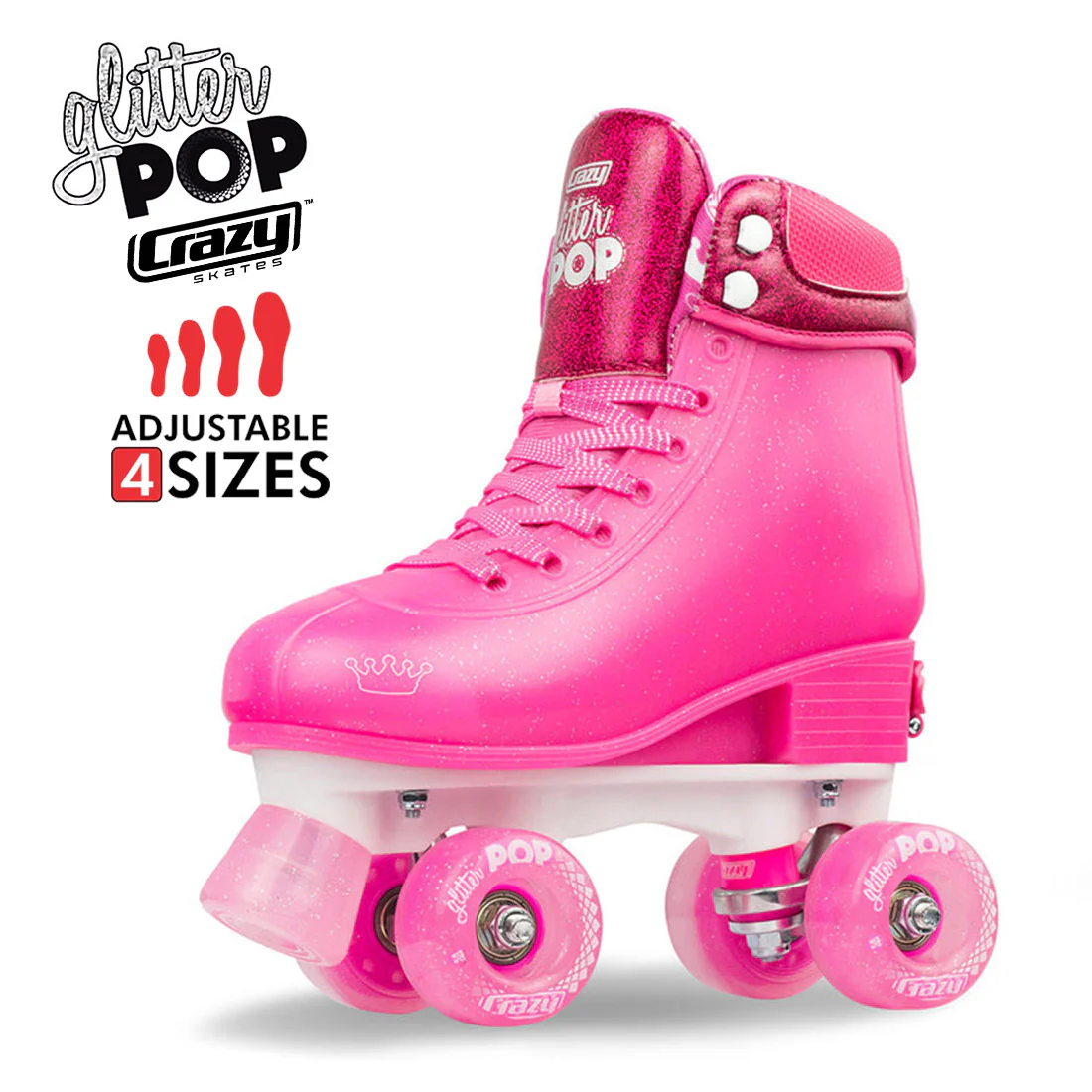 Crazy Glitter Pop Pink - Kids Adjustable