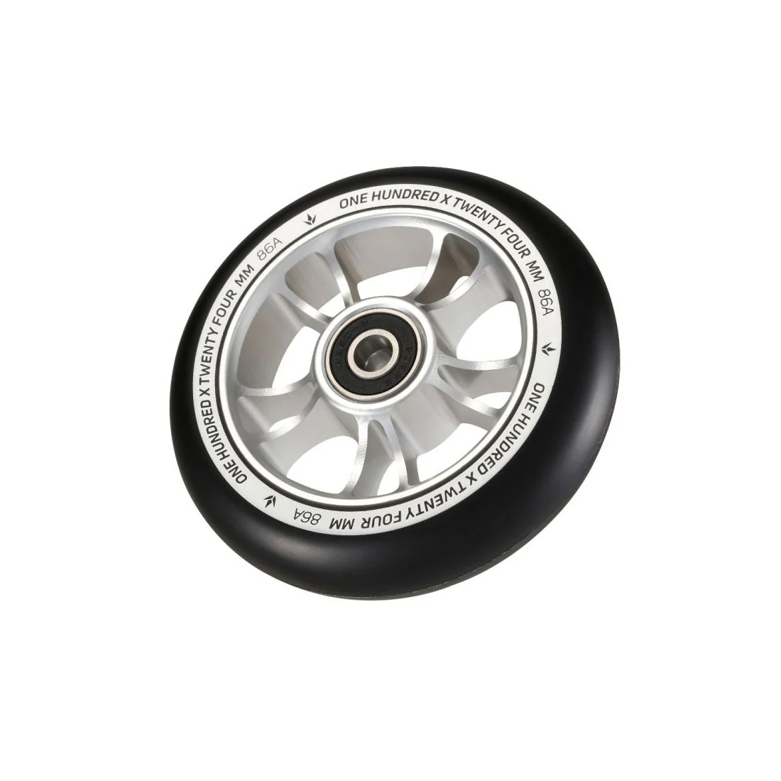 Envy 100mm Wheel - Black/Silver - Image 2