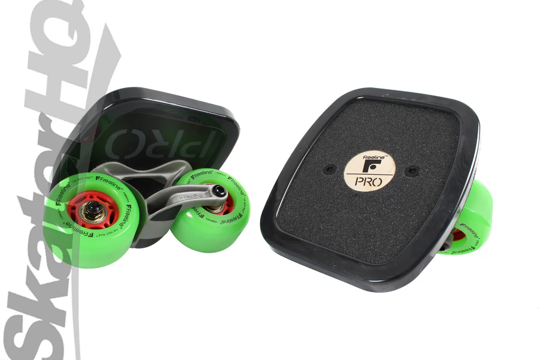 Freeline Pro Skates Green/Wood w/ Pro Edge Guards - Image 2
