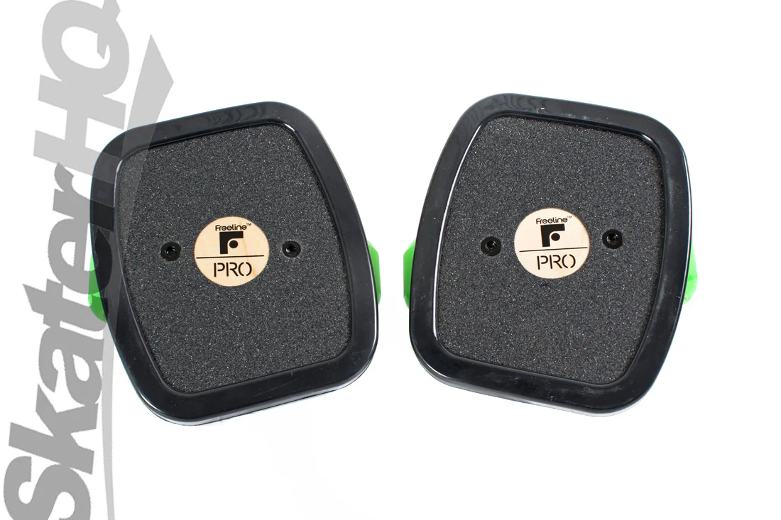Freeline Pro Skates Green/Wood w/ Pro Edge Guards - Image 3