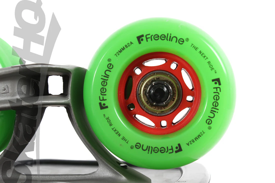 Freeline Pro Skates Green/Wood w/ Pro Edge Guards - Image 4