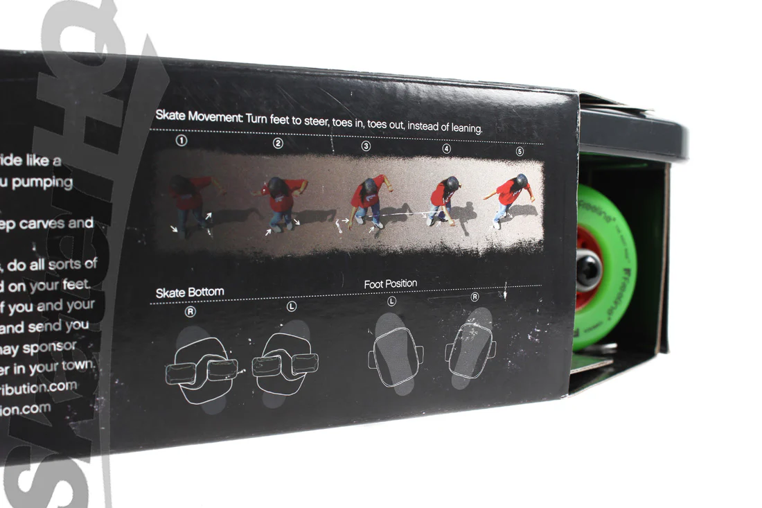Freeline Pro Skates Green/Wood w/ Pro Edge Guards - Image 6