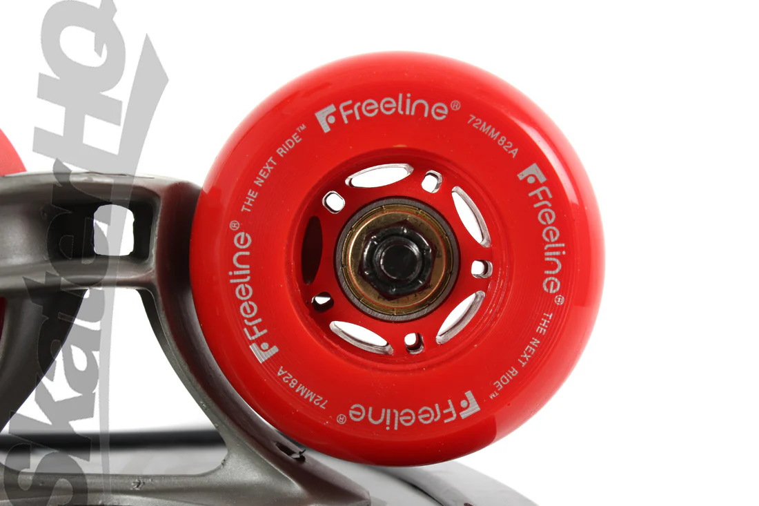Freeline Pro Skates Red/Wood w/ Pro Edge Guards - Image 4