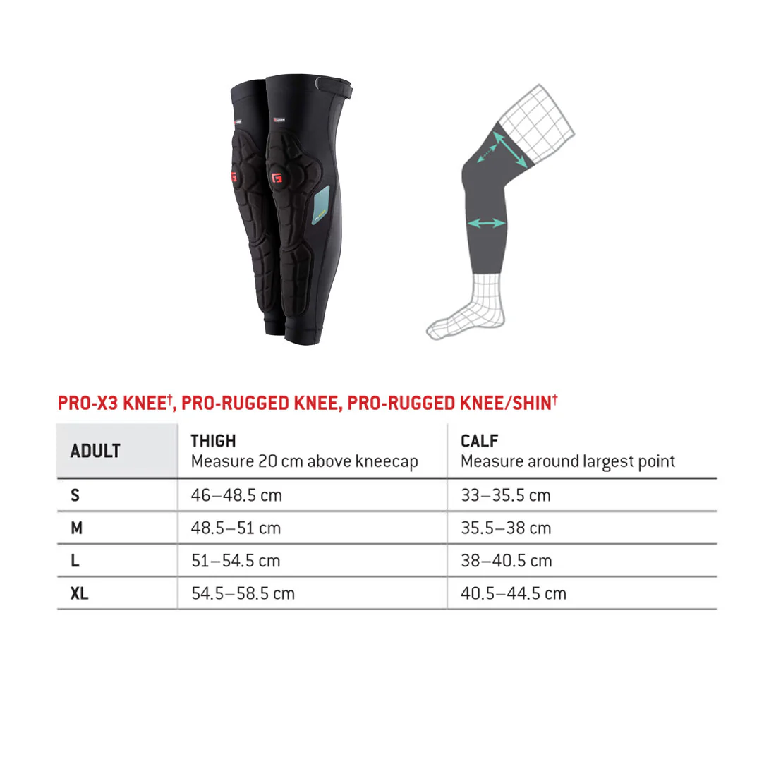 G-Form Pro-Rugged Knee/Shin Guards - Adult - Image 3
