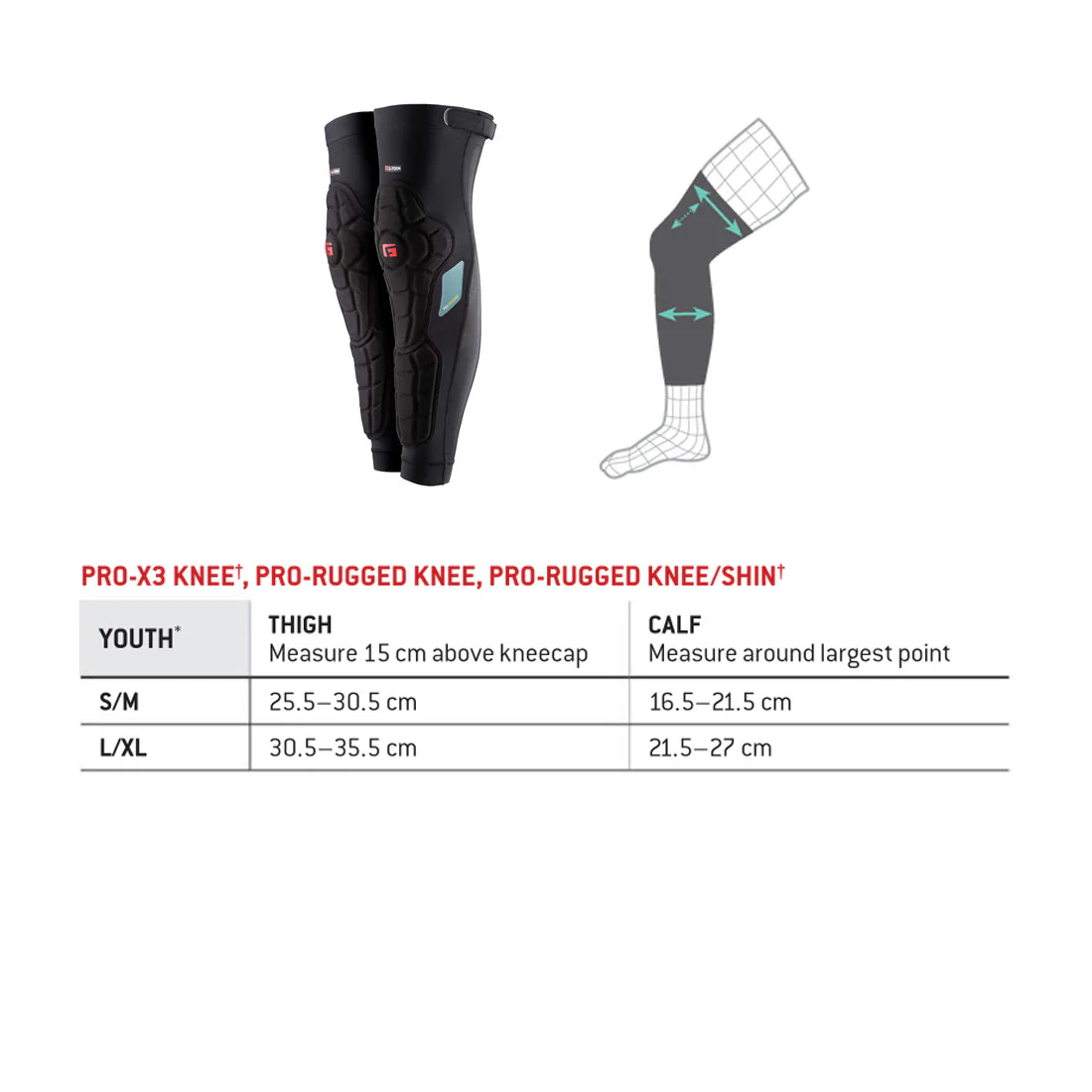 G-Form Pro-Rugged Knee/Shin Guards - Youth - Image 3