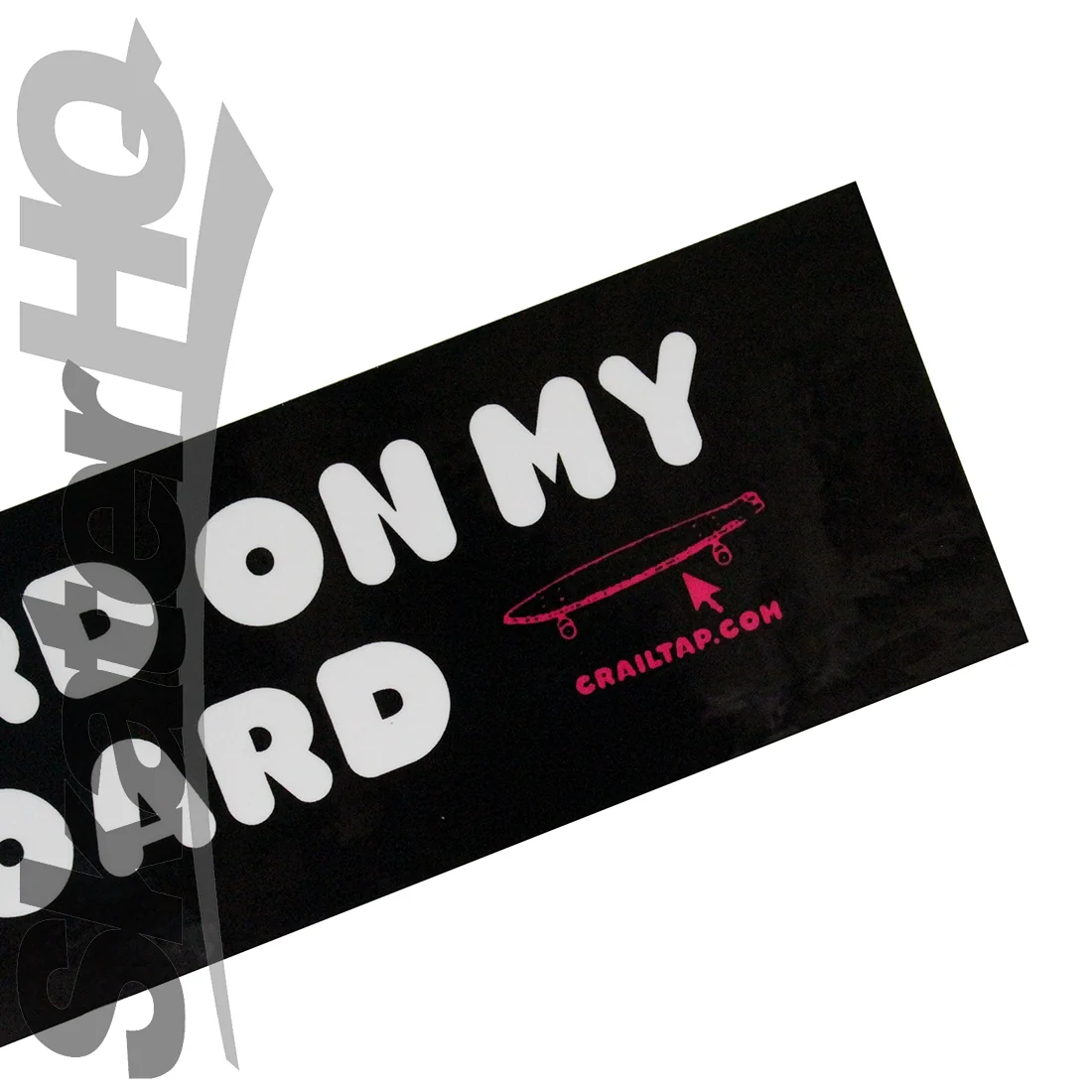 Girl Crailtap Try Hard Bumper Sticker - Black - Image 2