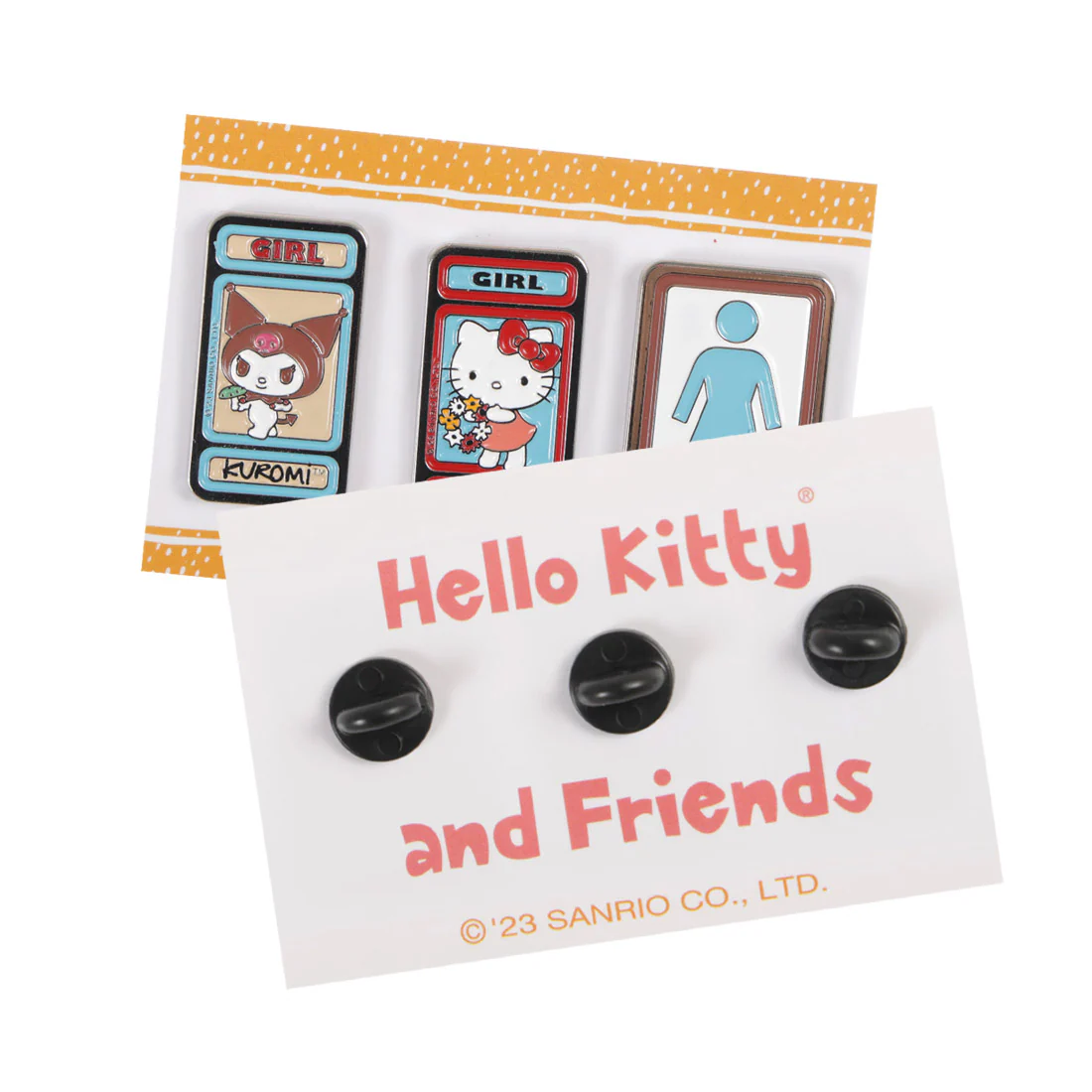 Girl x Sanrio Hello Kitty Kuromi Pin Set 3pk - Image 2