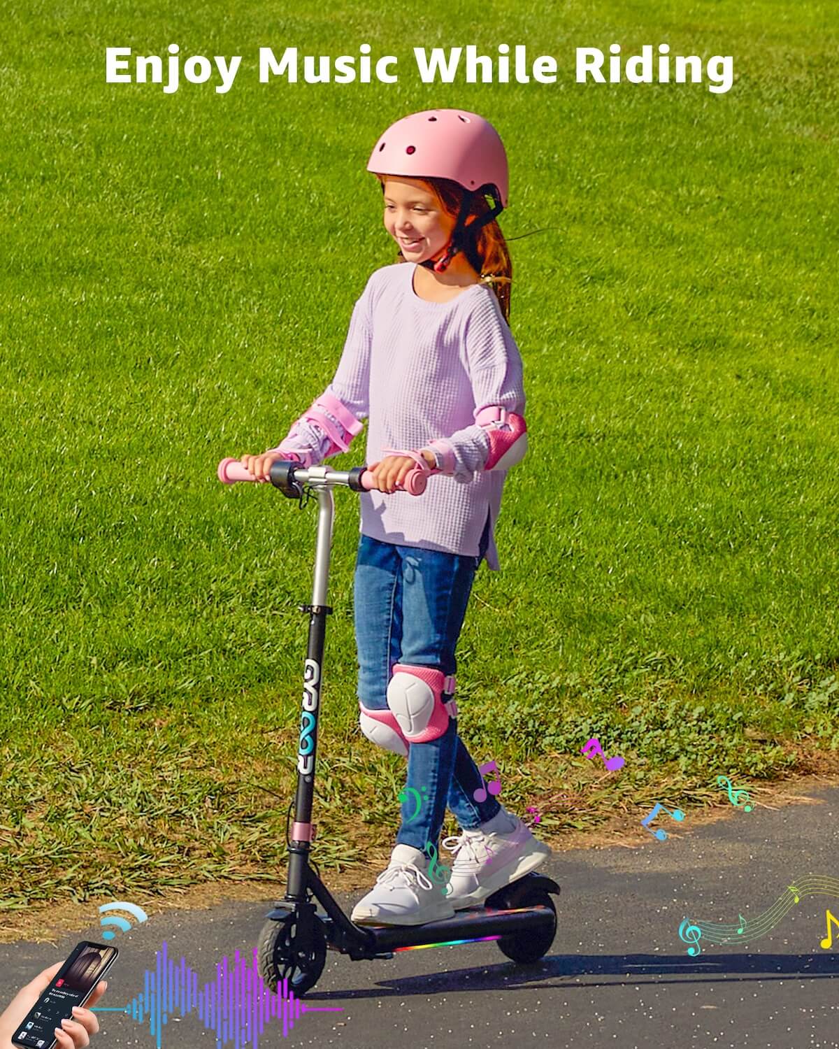 GYROOR H30 Max Kids Electric Scooter - Blue - Image 3