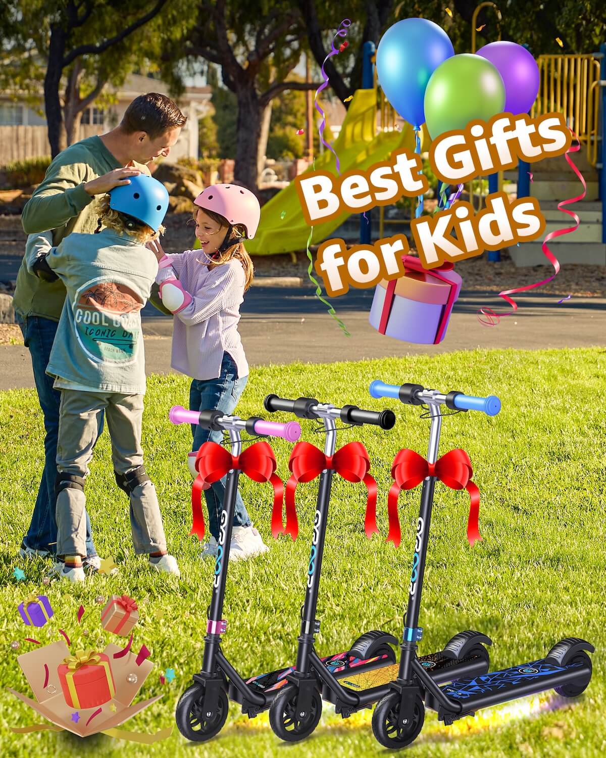 GYROOR H30 Max Kids Electric Scooter - Black - Image 4