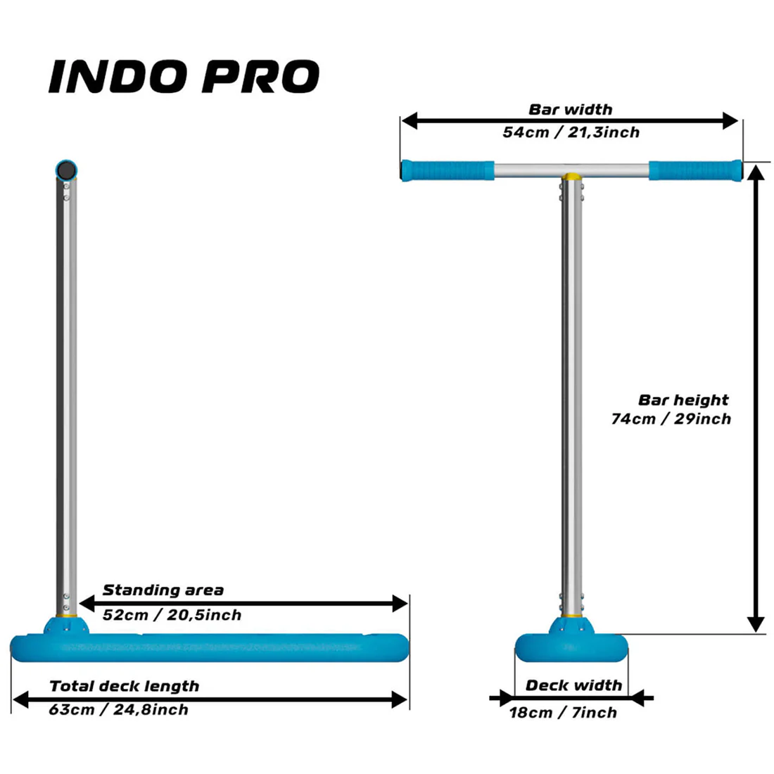 INDO PRO 740 Tramp Scooter - Blue - Image 4