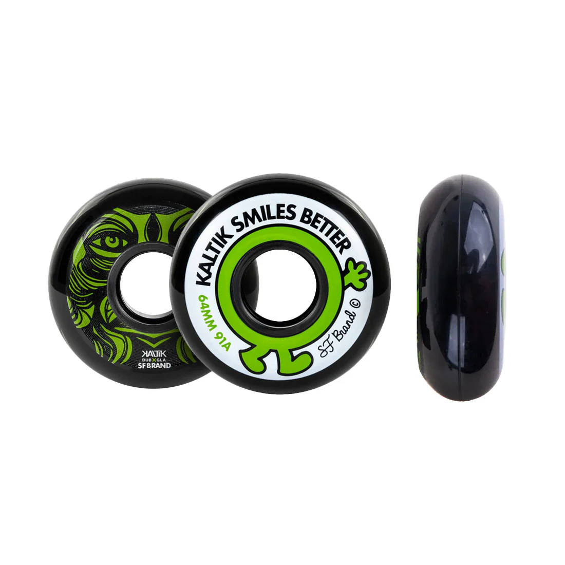 Kaltik x S.F 64mm 91a 4pk - Black/Green