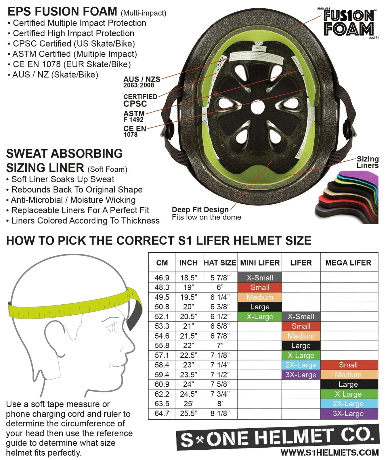 S-One Lifer Helmet - Bright Orange/Black Stripes - Image 2