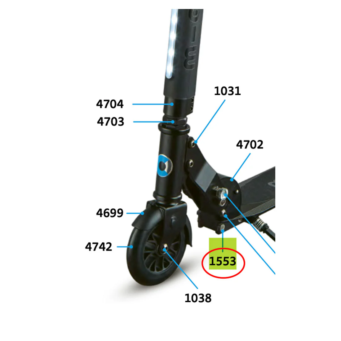 Micro Folding Block Stand Left Bolt - 1553 - Image 2