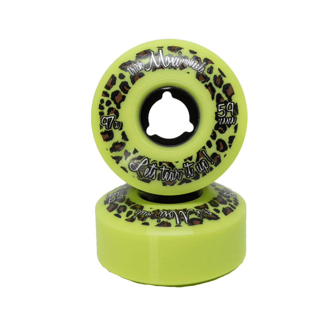 Moxi Trick 55/59mm 97a Wheels 4pk GRREN LEOPARD - Image 4