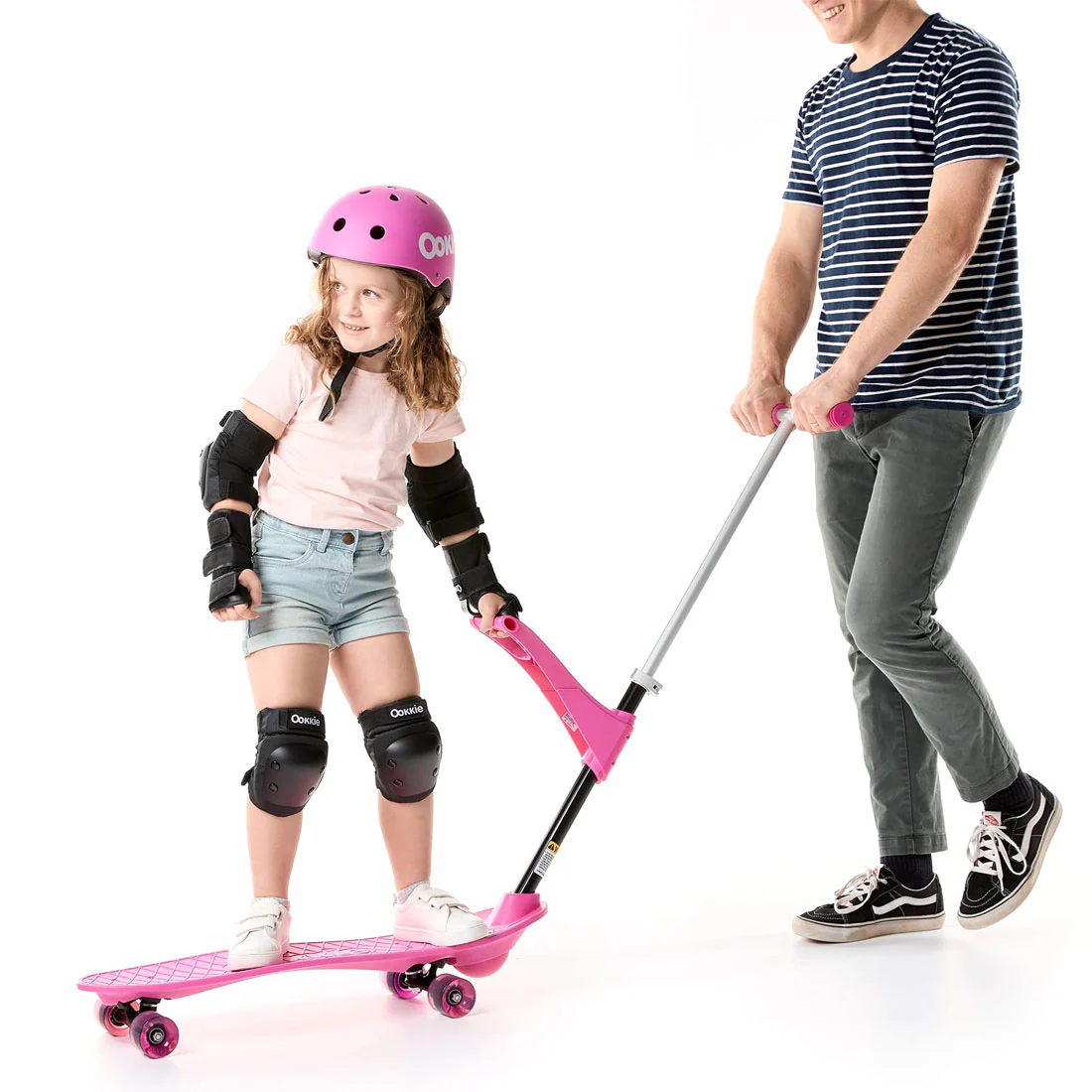 Ookkie Learner Skateboard - Pink - Image 3
