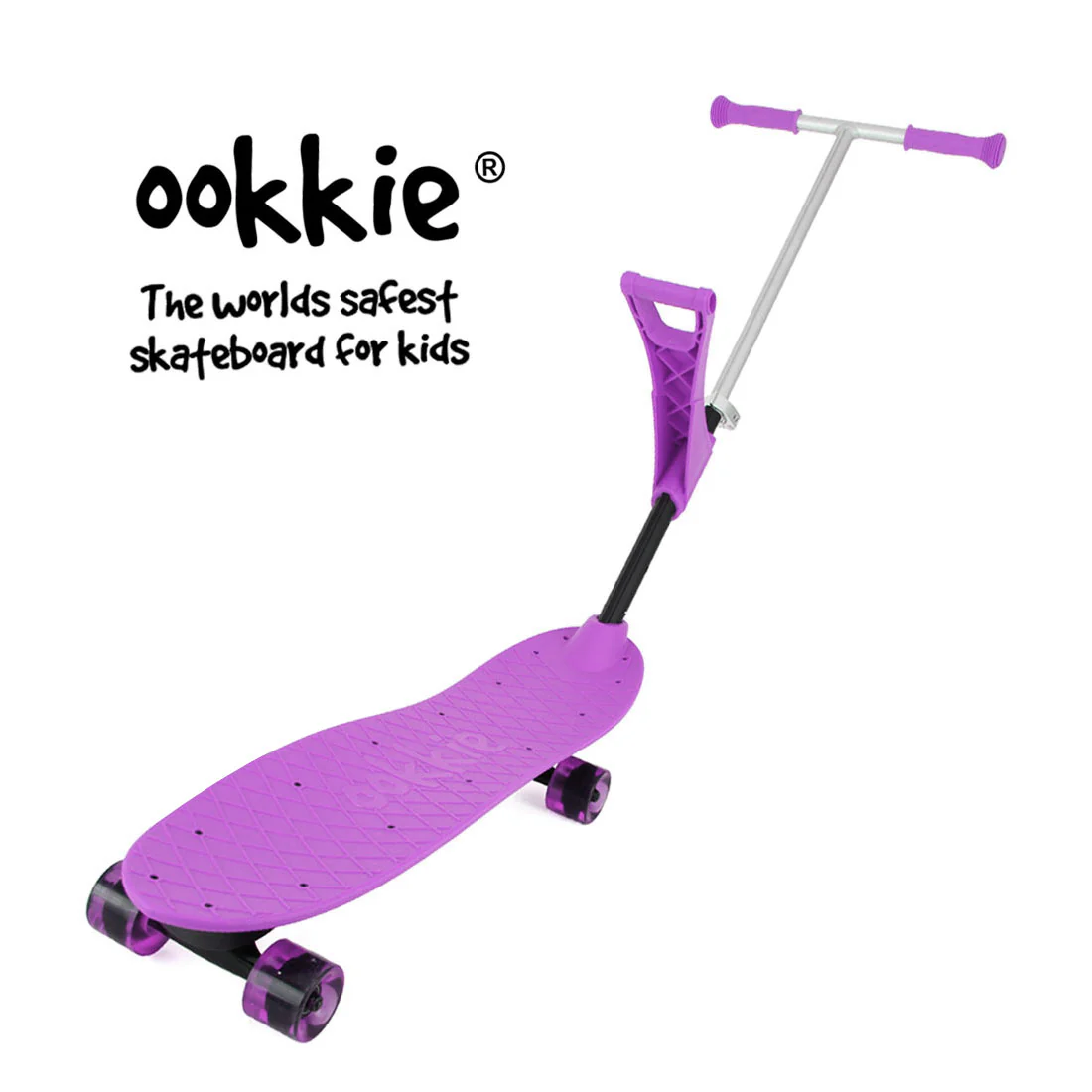 Ookkie Learner Skateboard - Purple