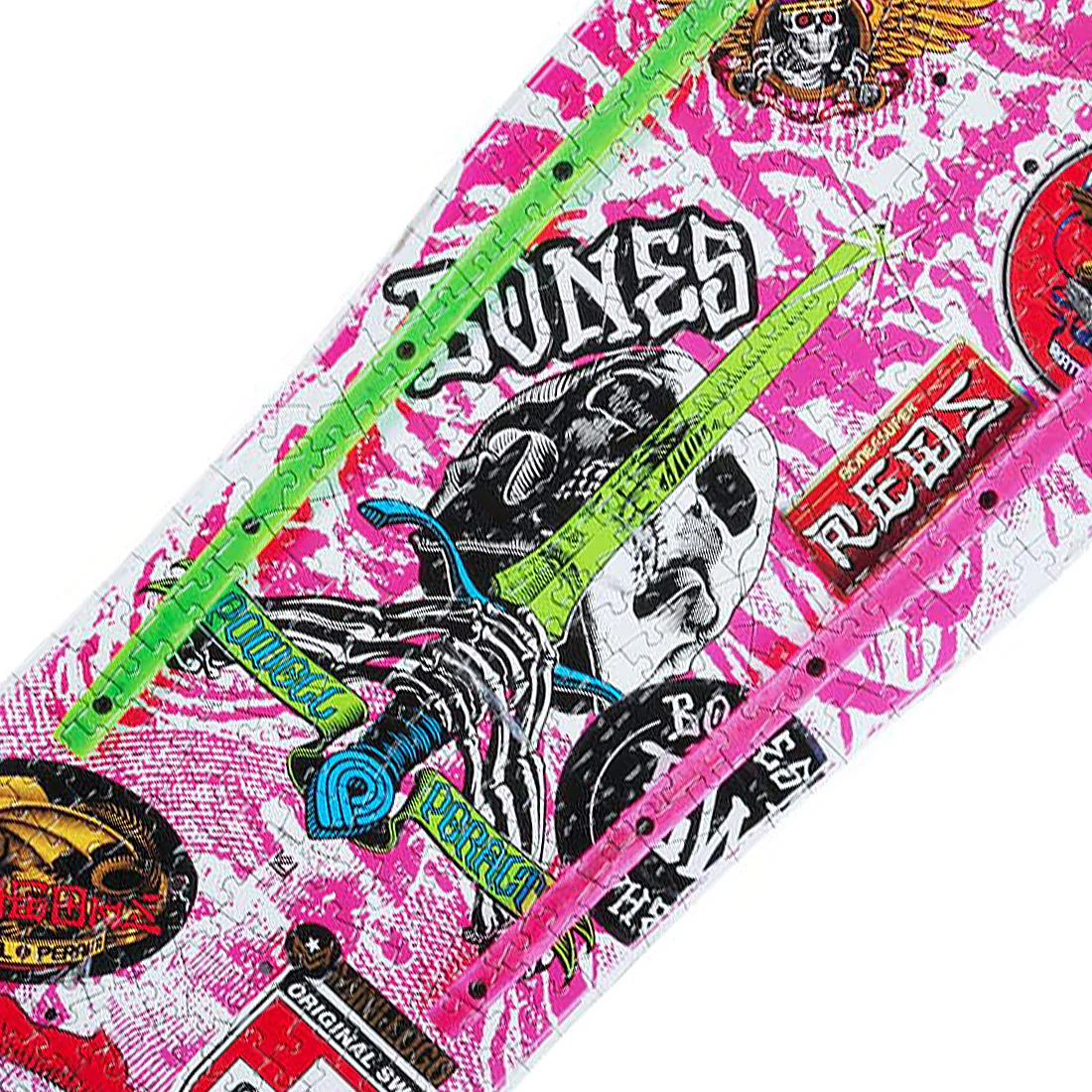 Powell Peralta 500pc Puzzle - Geegah Skull & Sword Pink - Image 4