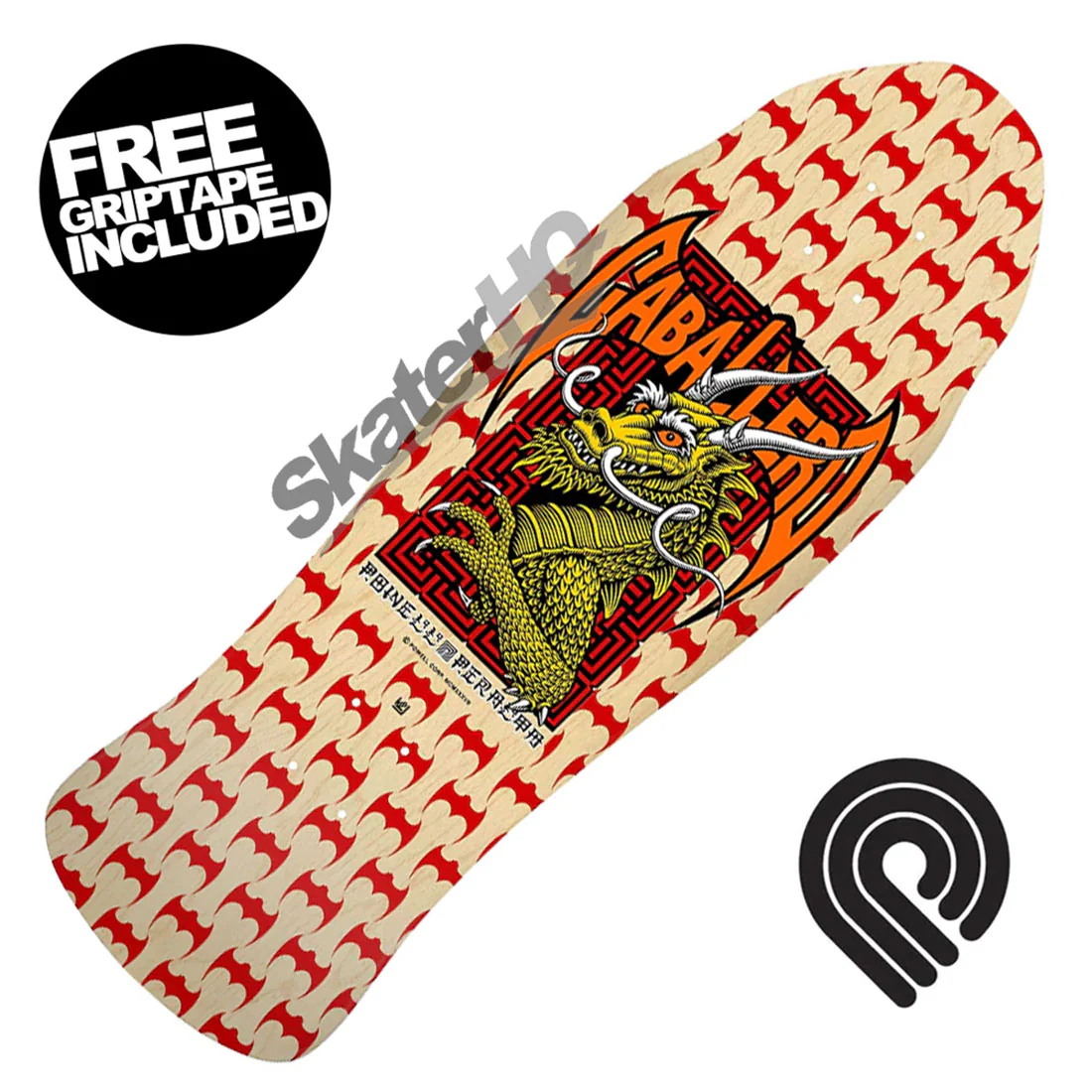 Powell Peralta Cab Street Dragon 9.625 Deck - Natural/Red