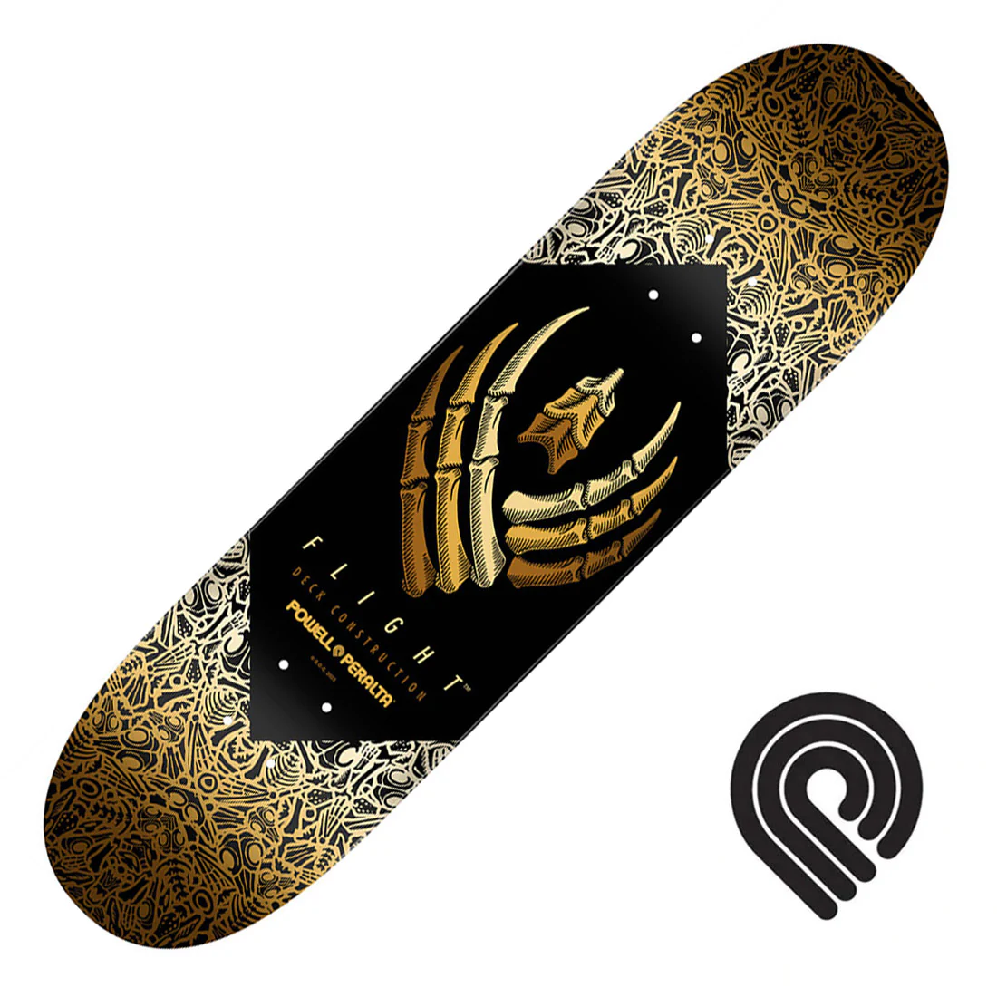 Powell Peralta Flight Bones 8.75 Deck - Yellow