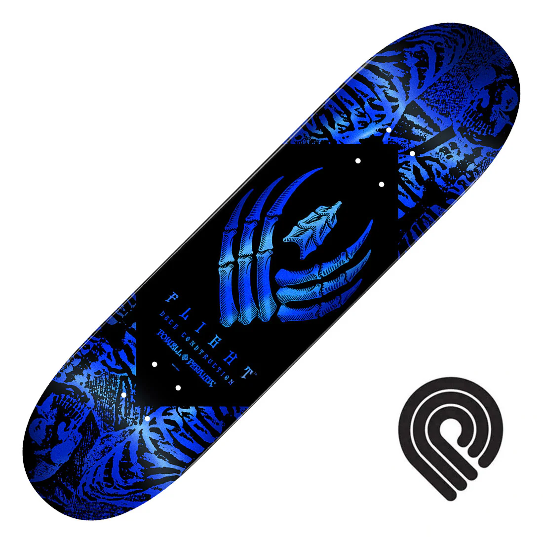 Powell Peralta Flight Skeleton 8.75 Deck - Blue Foil