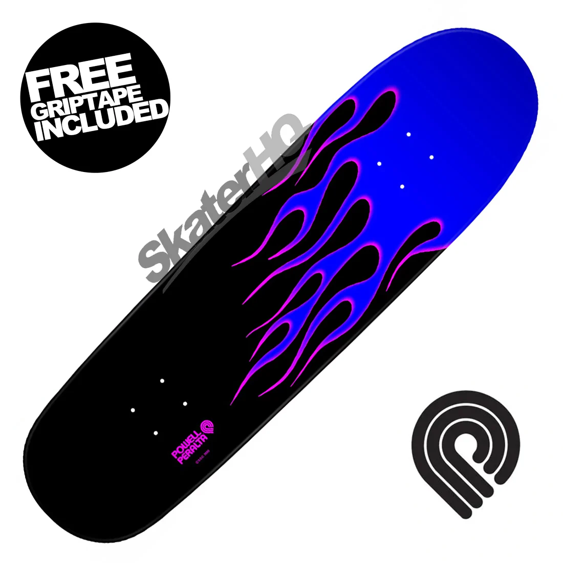 Powell Peralta Nitro Hot Rod Flames 9.375 Deck - Blue/Black