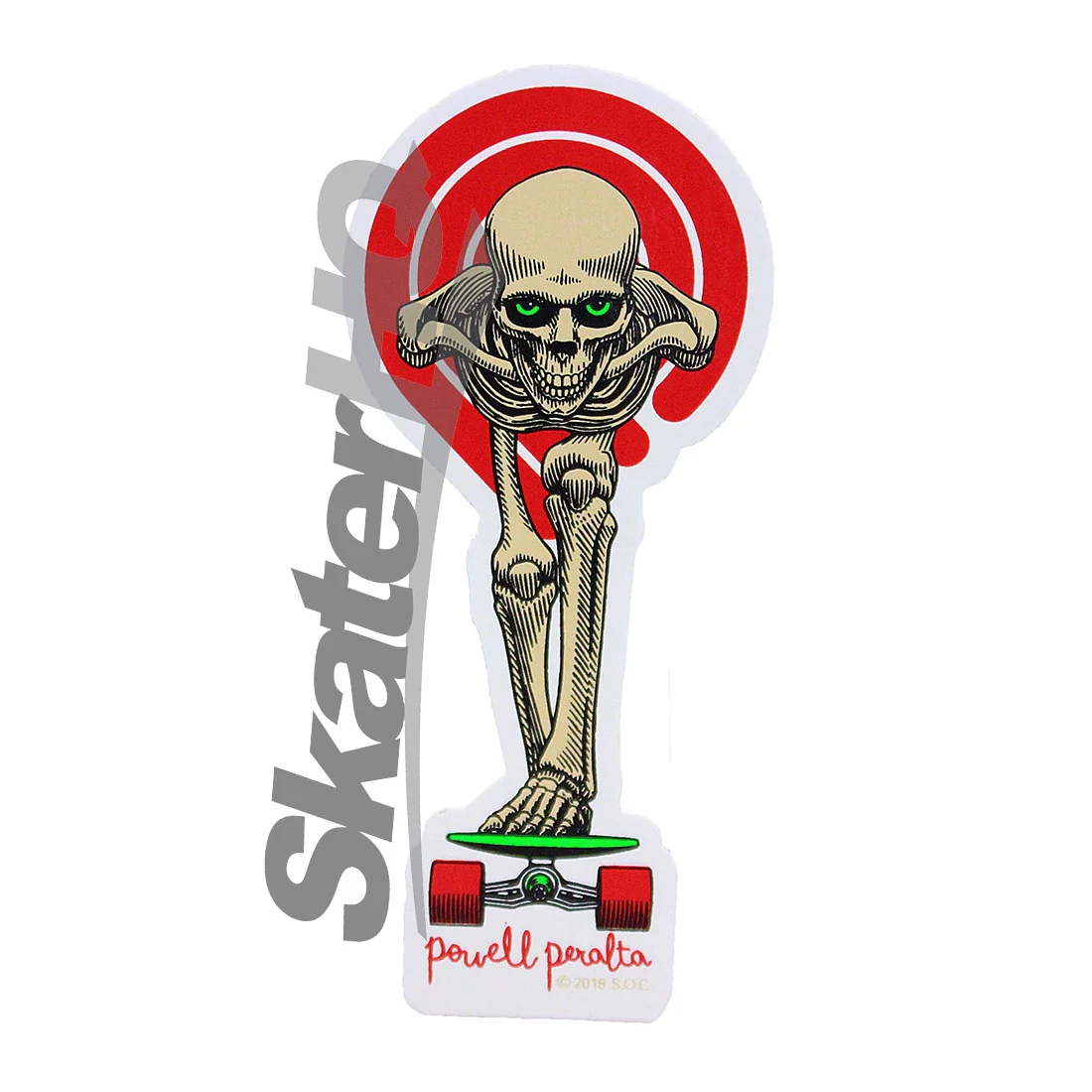 Powell Peralta Tucking Skeleton Diecut Sticker
