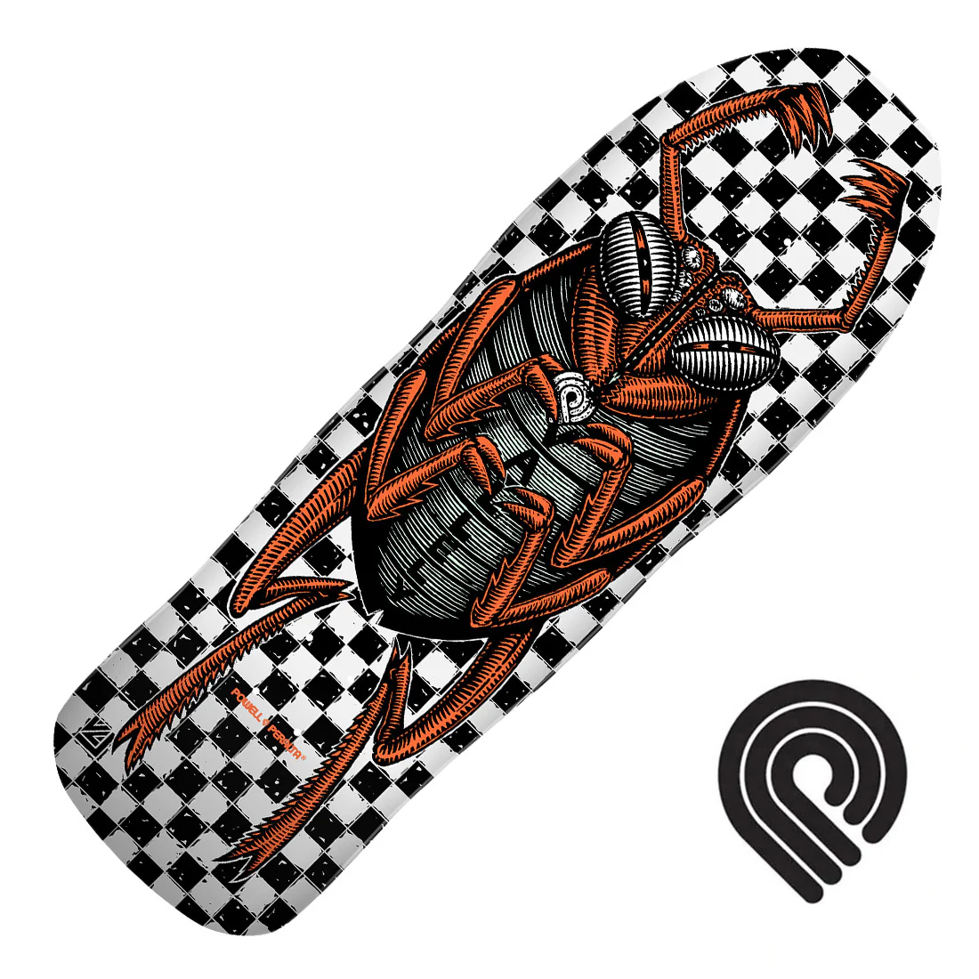 Powell Peralta Vallely Bug 10.0 Deck - White Checker