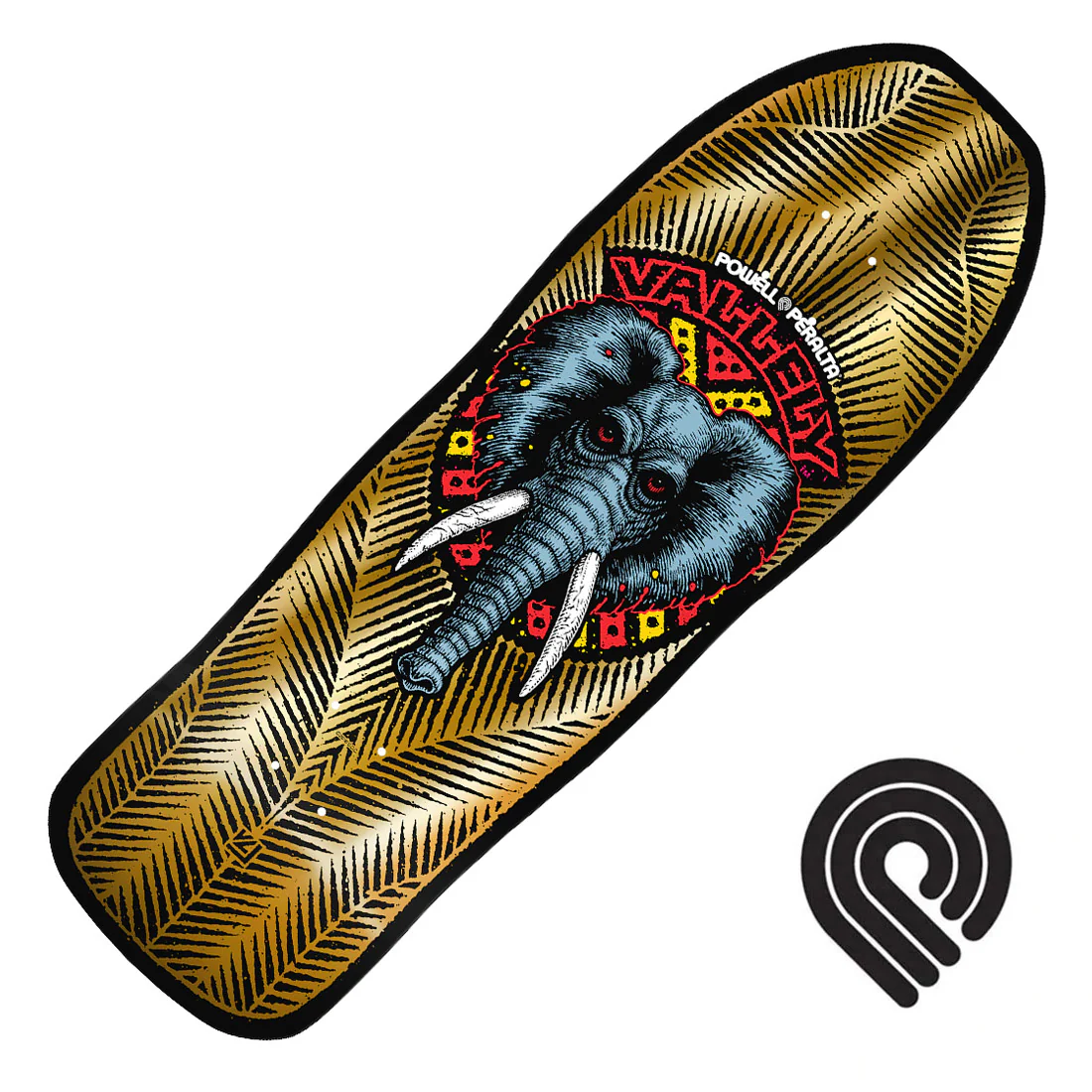 Powell Peralta Vallely Elephant 10.0 Deck - Gold Foil