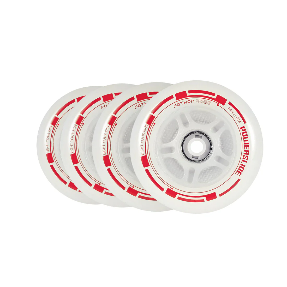 Powerslide Fothon LED Wheels 4pk - Rage Red
