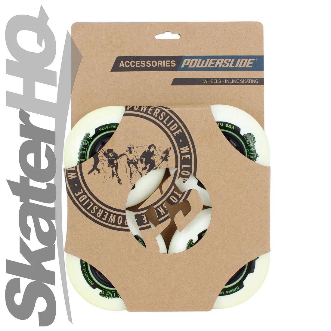 Powerslide Spinner 84mm/88a 4pk - White - Image 3