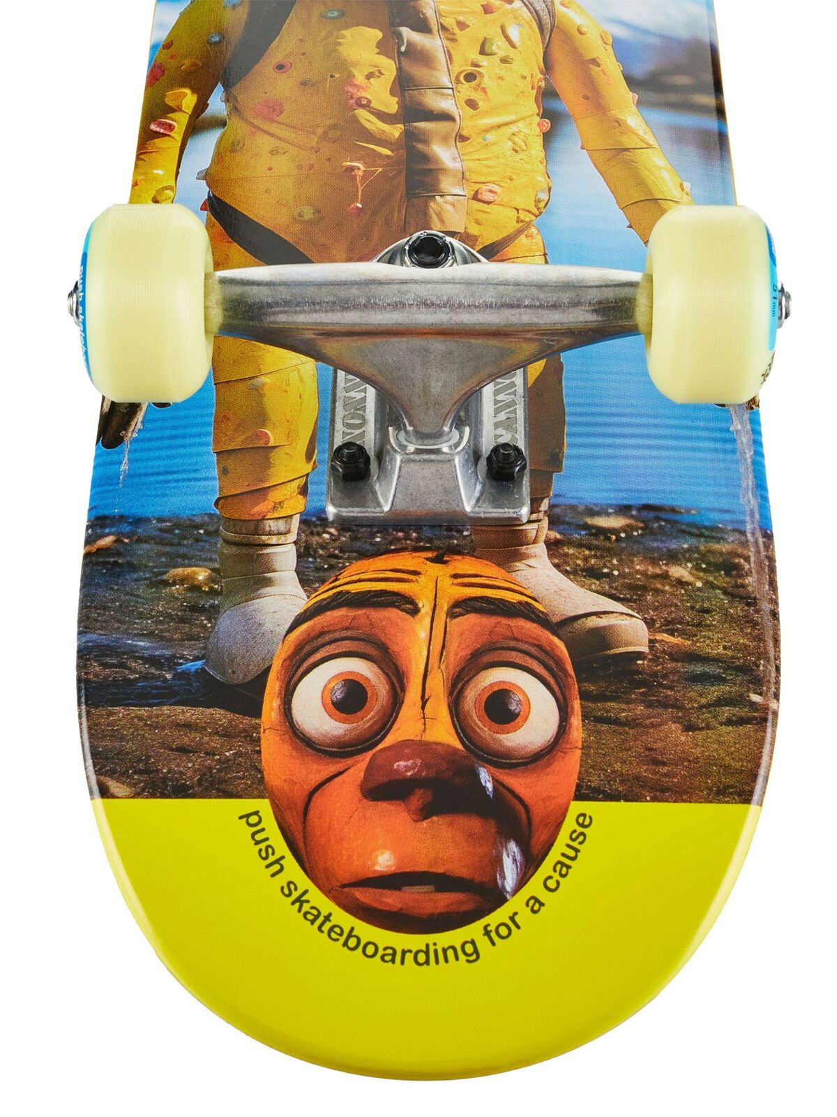 Push Skateboard Complete Yellow Man 7.25" Mini youth - Image 3