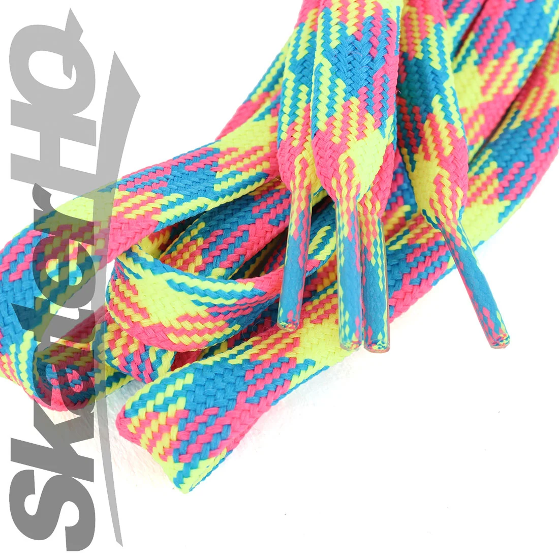 Riedell Criss-Cross Laces 72 Medium - Rainbow Plaid - Image 3