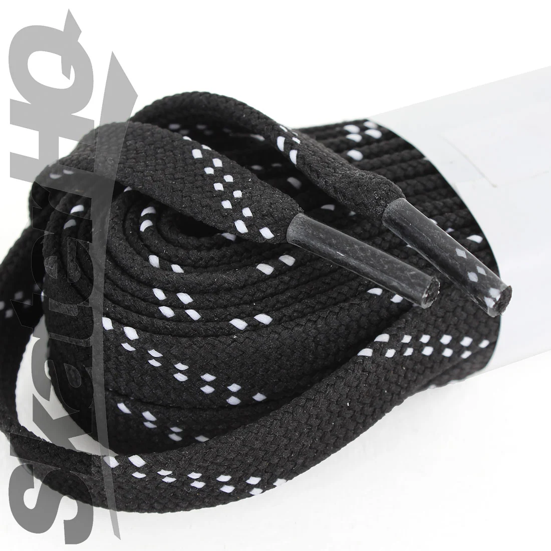 Riedell Solaris 96 Waxed Laces - Black/White - Image 2