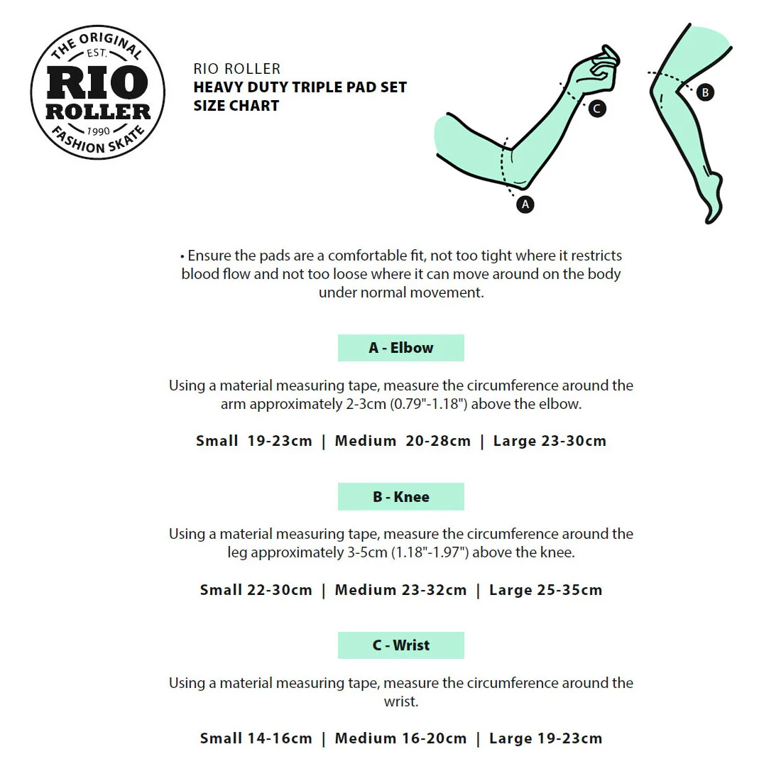 Rio Roller Triple Pad Set - Red/Mint - Image 3